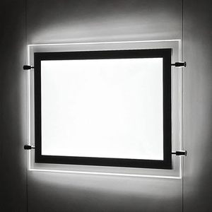 Cadre d'affichage lumineux LED en acrylique cristal A2 pour plafond, boîte à lumière pour affiches, support de suspension pour vitrine - Product Image 6