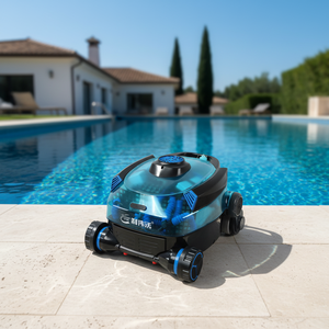 Robot nettoyeur de <span class=keywords><strong>piscine</strong></span> sans fil haute performance pour extérieur, technologie de stationnement automatique, forte aspiration, charge rapide - Product Image 1