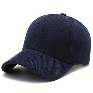 Gorra de béisbol negra de moda para hombre y mujer, gorra deportiva ligera informal de pana para primavera y otoño - Product Image 5