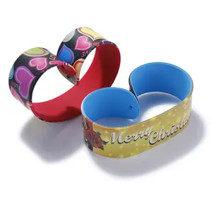 Factory New Custom Kids Slap Band Silicon Snap Band Slap Bracelet Sports Bracelet