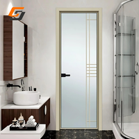 Fenêtres en aluminium étanches à fort impact et portes Porte à battant Porte de chambre à double vitrage pour la maison