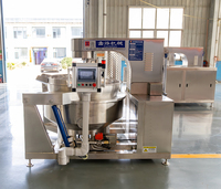 Cuiseur planétaire industriel avec agitation par raclette et décharge inclinable pour base de fondue