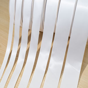 Factory Custom Recyclable 38mm Single/Double Faced Satin <strong>Ribbon</strong> Gift Printed <strong>Ribbon</strong> Roll Polyester Custom <strong>White</strong> <strong>Ribbon</strong> With Logo - Product Image 3