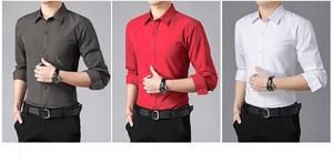 <span class=keywords><strong>Chemise</strong></span> formelle de costume pour <span class=keywords><strong>homme</strong></span>, collection Printemps-Été 2026, couleur unie, <span class=keywords><strong>blanche</strong></span>, à manches longues, boutonnée, coupe slim, noire, pour affaires, vente en gros - Product Image 6