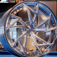 Jantes en alliage forgé EZW personnalisées haute résistance 20 21 22 pouces 5x112 5x130 pour Q7 RS7 Performance, finition argent brillant poli