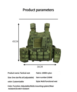 Gilet tattico a prova di pugnalata tattico multifunzione personalizzato impermeabile - Product Image 3