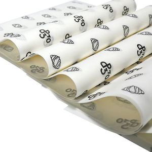 Papier d'emballage alimentaire pour sandwichs, résistant à la graisse, imprimé sur mesure, pour restaurant, hamburger - Product Image 2