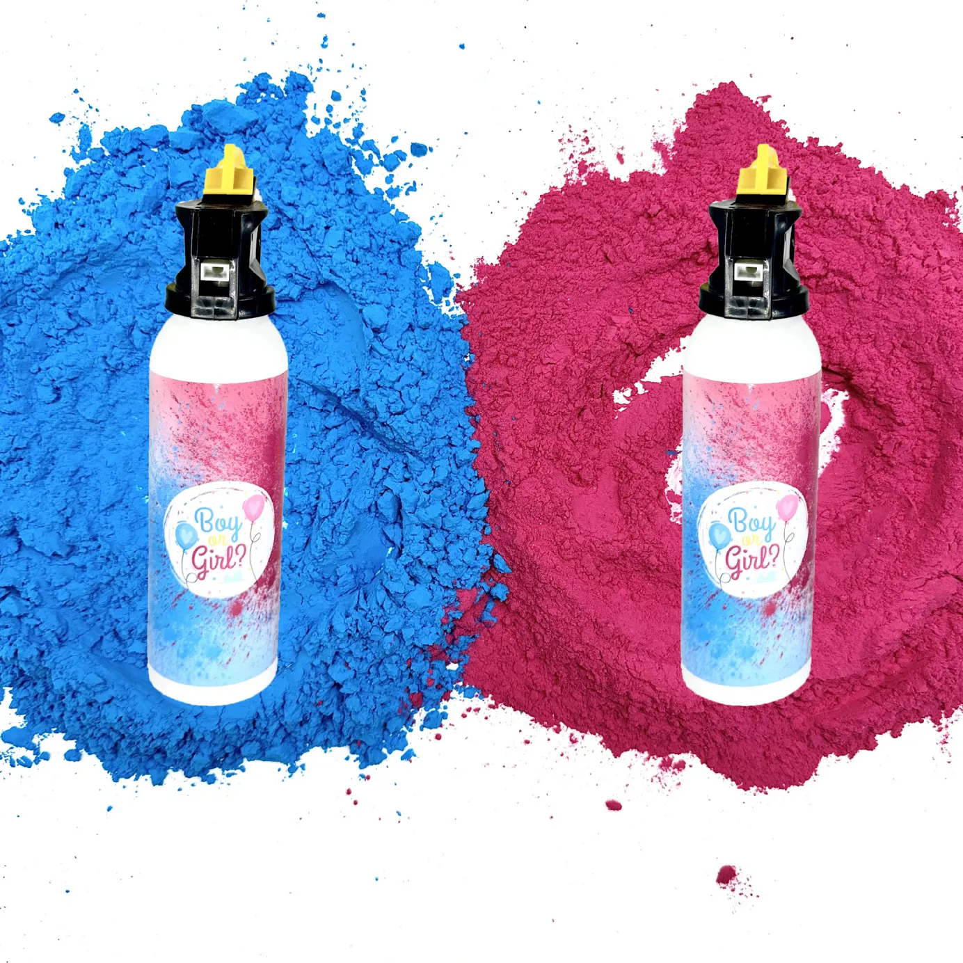 Rosa blaue Farbe Baby Geschlecht enthüllen Party liefert Jungen Mädchen Dusche Pulver Blaster Spray