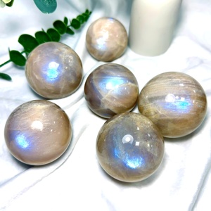 Esfera de Piedra Lunar Azul de Estilo Bohemio de Alta Calidad al por Mayor, Cristal Natural para Decoración del Hogar Única y Regalos Navideños - Product Image 6