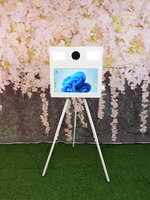 Photomaton avec écran tactile LCD de 21,5 pouces, pour mariage, fête, appareil photo reflex numérique, photomaton avec imprimante intégrée