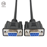 Câble de données série RS232 D-Sub DB9 femelle-femelle de 10 pieds, pour modem, avec connecteurs en cuivre étamé, isolation PVC, certifié CE ROHS