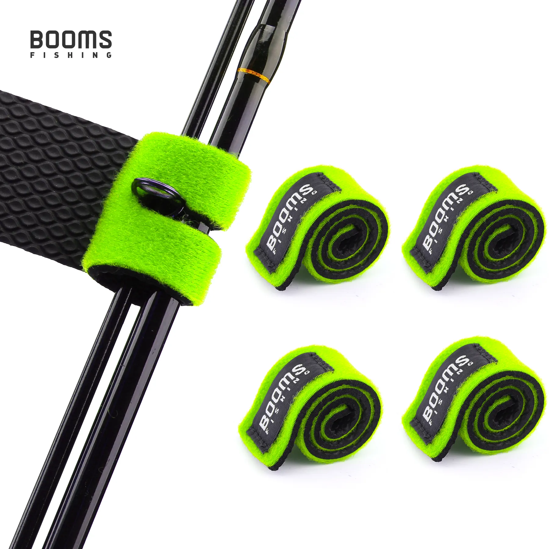 2024 Fishing Rod Holder Strap 9.6inch Green Fishing Tackle Pole Neoprene Customized RS3 Fish Accessories Tackle Tie