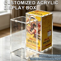 Étagère de présentation horizontale en acrylique magnétique de 5 mm d'épaisseur, boîte de protection pour booster TCG, anti-poussière, résistante aux UV
