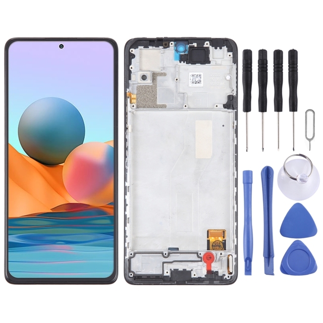 Hot Selling OLED Material LCD Screen for Xiaomi Redmi Note 10 Pro 4G Digitizer Full Assembly with Frame