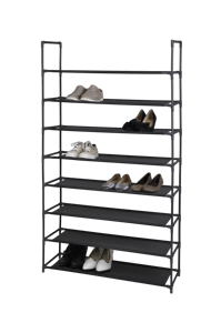 Zapatero metálico de 10 niveles con estantes de tela no tejida, organizador vertical de almacenamiento que ahorra espacio para entrada y dormitorio - Product Image 2