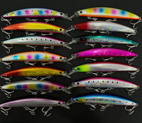 Vente en gros de leurres durs flottants de 130 mm, 25 g, 14 couleurs, leurres de pêche en plastique pour la pêche en eau salée