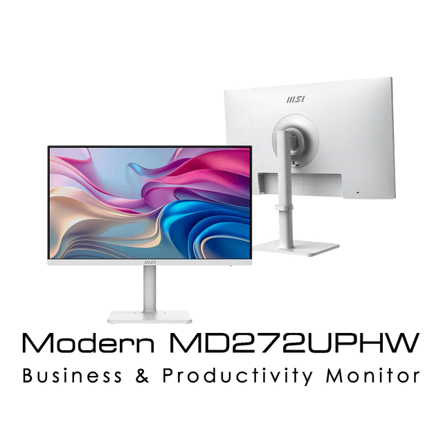 MSI Modern MD272UPHW luxury Color Accuracy 4K professional Screen creative studios Ergonomic Stand for for Photo/Video Editing