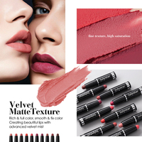 Rouge à lèvres Julystar, 10 couleurs différentes, facile à porter, imperméable, longue tenue, texture velours mate, saveur fruitée, 2,9 g
