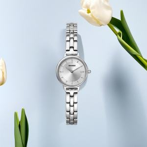 Montre personnalisable avec logo, mini cadran blanc, bracelet tendance, montre-bracelet 30 mm, montre à quartz pour femme avec logo - Product Image 2