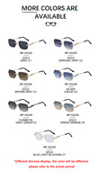 KAJILA Lunettes de soleil tendance pour hommes, sans monture, avec verres taillés diamant, motif tête de léopard, protection UV400, personnalisables avec logo, vente en gros