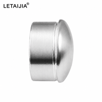 Embout de tube rond à profil bas avec insert pour balustrade d'escalier, accessoire de fermeture de tube de main courante