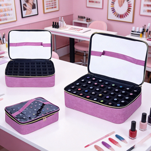 Estuche Organizador de 40 Compartimentos para Arte de Uñas, Bolsa de Almacenamiento de Herramientas de Manicura de Gran Capacidad, Porta Suministros de Uñas para Técnicos de Salón y Viajes - Product Image 1