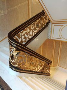 Modern Durable Luxury Design Stainless Steel Gold-Plated <b>Stairs</b> with Glass Railing Eligible Patterns for Indoor Use Wooden - Product Image 6
