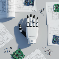 Main robotique humanoïde FM à cinq doigts, agilité bionique, force de préhension de 1 kg, détection de force intégrée pour la préhension, garantie 1 an