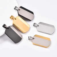 Collier pendentif plaque d'identité punk en acier inoxydable pour femmes et hommes, breloques carrées robustes, chaîne en métal, accessoire de bijoux nominatif