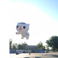Ballon gonflable géant en PVC personnalisé pour événements, décoration extérieure, chat gras flottant