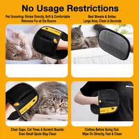 Gant anti-poils pour animaux, réutilisable, en velours, anti-statique, pour enlever les poils de chats et chiens, nettoie les poils d'animaux sur les canapés