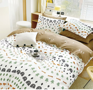 Vente en gros 100% <span class=keywords><strong>housse</strong></span> <span class=keywords><strong>de</strong></span> <span class=keywords><strong>couette</strong></span> en coton lavé organique 200TC et ensemble <span class=keywords><strong>de</strong></span> draps <span class=keywords><strong>de</strong></span> lit 3 pièces King Size avec remplissage en PVC pour la maison ou l'hôtel - Product Image 5