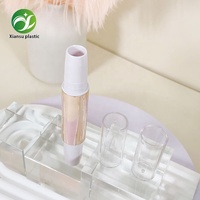 Tube vide personnalisé fin et simple pour correcteur et blush en stick, emballage de fond de teint, conteneur 3,8g en PETG avec capuchon à clapet