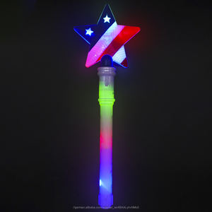 USA Party Favors für 4th von Juli Amerikanische Flaggen Glowing in the Dark zauberstäbe - Product Image 3