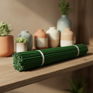 Bâtons de bambou de 60 cm pour le soutien des plantes, diamètre de 5 mm, teints en vert - Vente en gros pour les agriculteurs, bâtons pour fleurs - Product Image 2