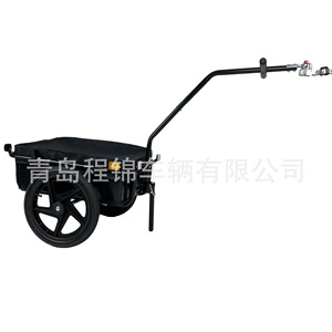 Remolque de bicicleta de dos ruedas Cj-052 con ruedas inflables de 16 pulgadas para transporte de carga, ciclismo, viajes y utilidad. - Product Image 1