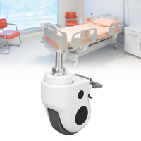 Roulettes pivotantes robustes avec frein en TPR et nylon, capacité de 70 kg, 3 pouces, faible bruit, pour tables médicales et bureaux