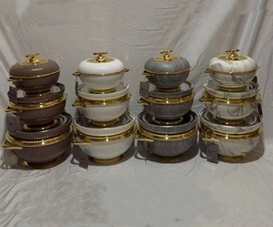 Wood Grain Design Thermal Casserole 1L 2L 3L Hot Pot Set for Wedding Party Ramadan Gift Double Wall Stainless Steel Food Warmer - Product Image 5