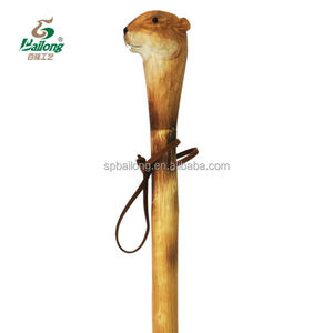 Bastone da passeggio all'aperto intagliato con testa di animale intagliato per bambini - Product Image 4