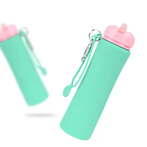 Outdoor Collapsible Silicone Water Bottle Large Capacity Safety Silicone Outdoor Collapsible Water Bottle