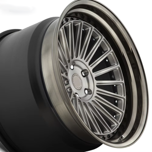 High Strength Deep Dish Multi Spoke Three Piece Forged Alloy Rim With Wheel Center Cap Custom Surface Finish Passenger <b>Car</b> Wheel - Product Image 6