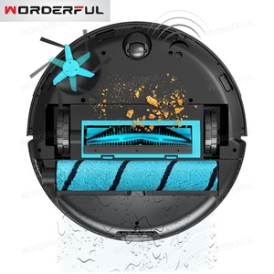 Mạnh Mẽ Tự Làm Rỗng Robot Máy Hút Bụi Khô Ướt Quét Lau Làm Sạch Mở rộng Cho Hộ Gia Đình Khách Sạn Điện Lidar Công Nghệ - Product Image 4