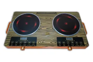 Best Price Electric Single Burner Induction Cooker Black Metal Stainless Steel Crystal Plate Ceramic Touch Free Spare Parts 1600