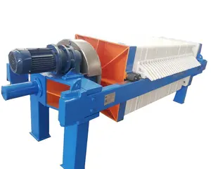 Sludge dewatering processing used electric motor drive mechanical filter press