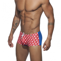 Shorts de bain pour hommes Honara, fabriqués en usine OEM, sexy, taille basse, élastiques, séchage rapide, extensibles dans quatre sens, polyester/nylon
