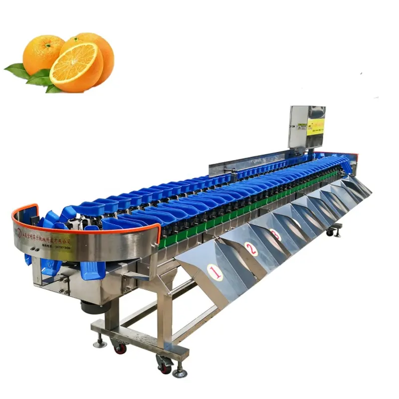 Orange tomato sorting line fruit selection size grading machine agricultural products weight classification