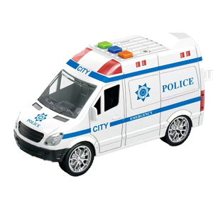 Ensemble de camions de ville à friction QS de haute qualité pour enfants, jouets en plastique, 2 styles, modèle d'<span class=keywords><strong>ambulance</strong></span> à l'échelle 1:100, jouets de simulation de véhicules avec son - Product Image 2