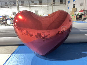 <span class=keywords><strong>ลูก</strong></span>โป่งฟอยล์รูปหัวใจขนาดใหญ่ ทำจากพีวีซีโครเมียมแบบเป่าลม สีแดง สำหรับตกแต่งงานแต่งงาน งานปาร์ตี้ วันวาเลนไทน์ - Product Image 6