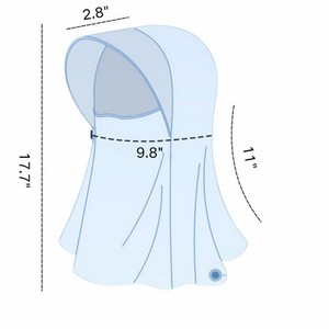 Customized Logo <b>Cooling</b> Full Head Mask Sun Hat UV protection Neck Protector - Product Image 6