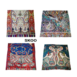 ผ้าคลุมไหล่ผ้าแคชเมียร์ปักลายดิจิทัลแนว Boho ของผู้หญิงผ้าคลุมไหล่ขนสัตว์หลากสี70x200ซม. สำหรับฤดูหนาวสำหรับผู้ใหญ่ - Product Image 1